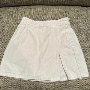 Lioness White Denim Mini Skirt